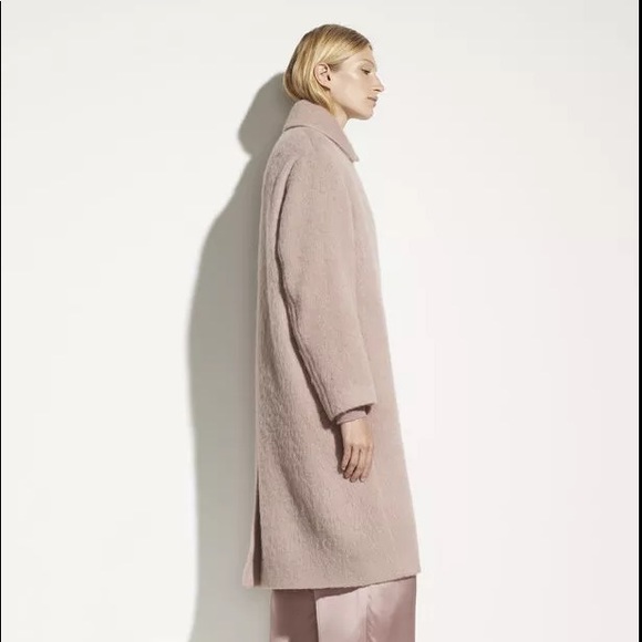 NWT $795 Vince Textured Wool Blend Notch Collar Coat - Picture 3 of 7